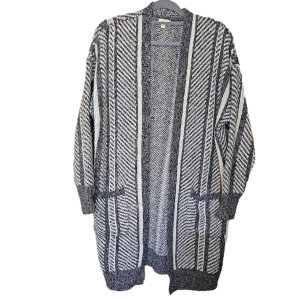 Debut Striped long line cardigan duster Size Medium/Large